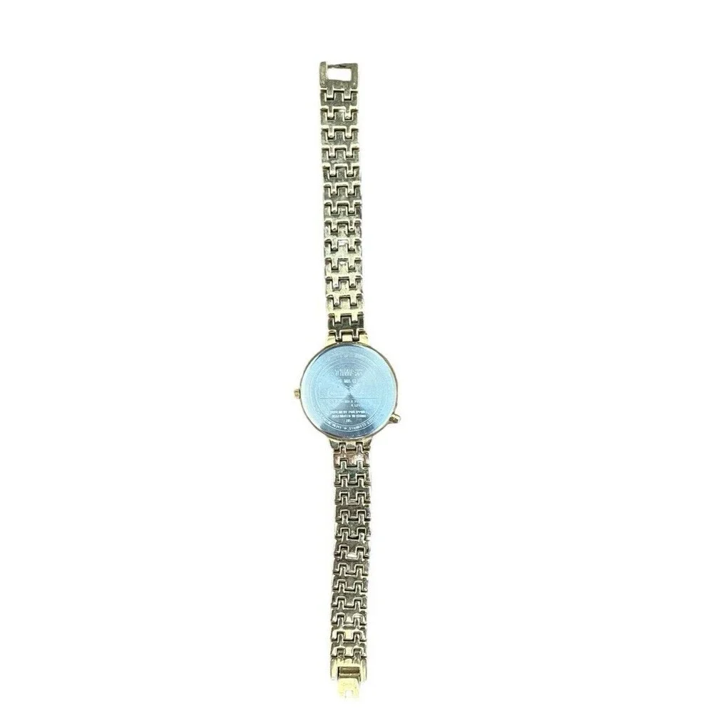 Timex Indiglo Watch Women Stainless Steel Gold Light White Needs Battery 7-1/2